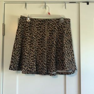 So Leopard Print Skater Skirt